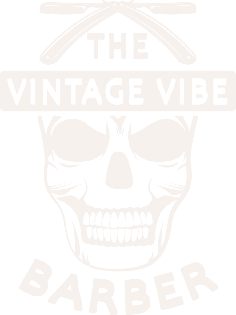 a vintage branding for a barbershop white