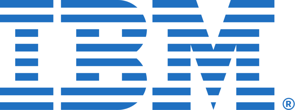IBM logo in blue