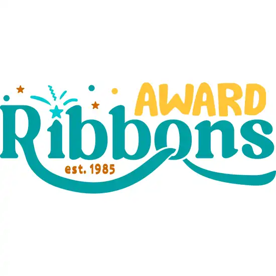 Colourful logo featuring bold typography with ribbon-like flourishes and star elements, marked with an established date.
