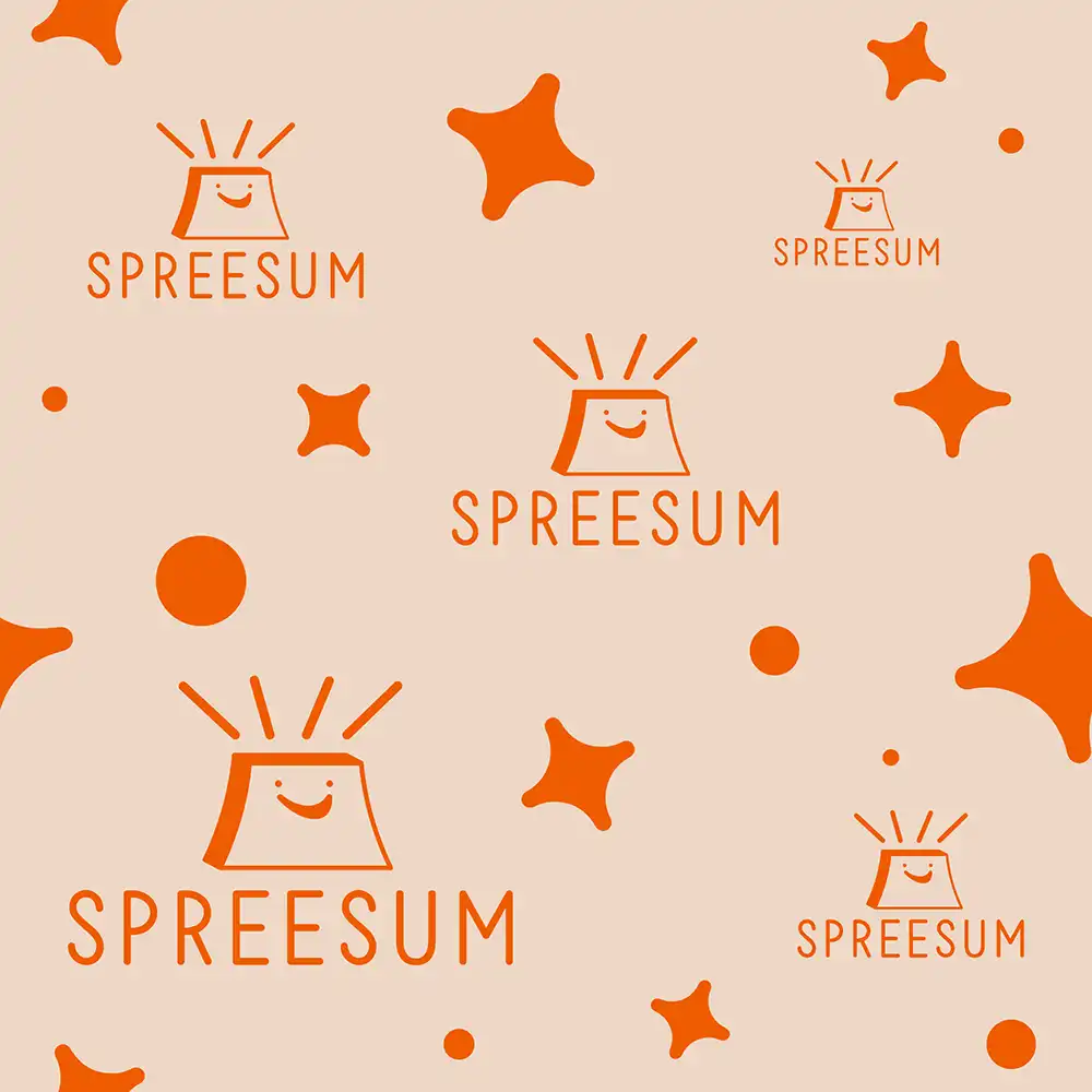 Custom pattern design featuring the logo for a fashion and beauty mystery box brand