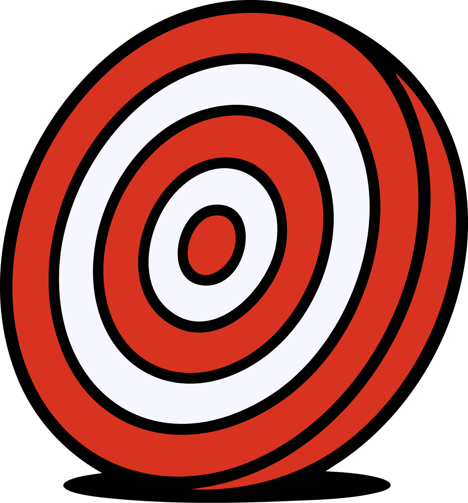 Red and white concentric circles forming a target symbol, representing goals or focus.